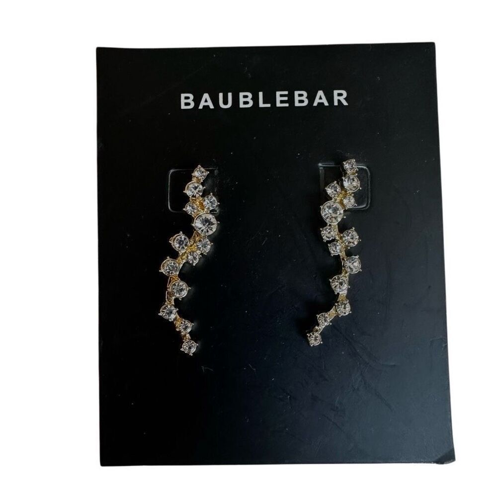 ✨ BaubleBar “Farah” Crystal Ear Crawler Earrings
